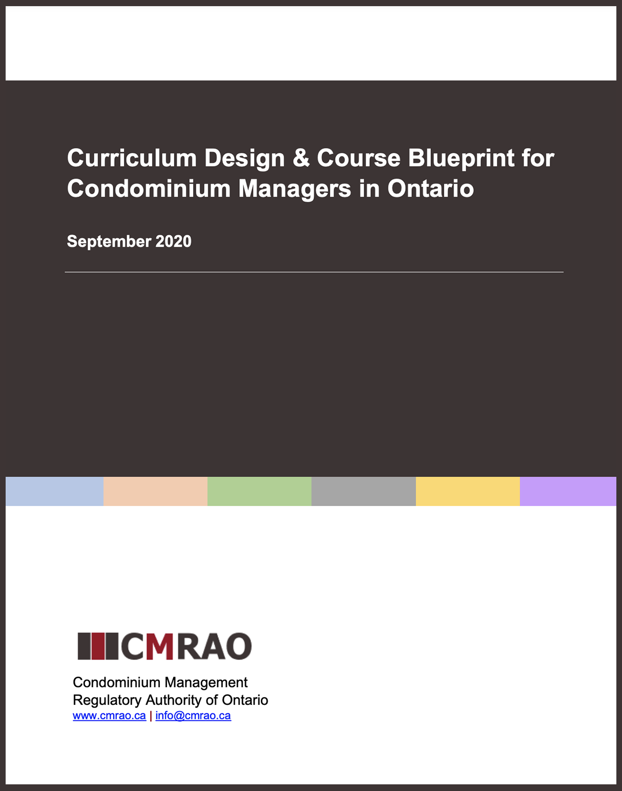 Course Blueprint Cover Page