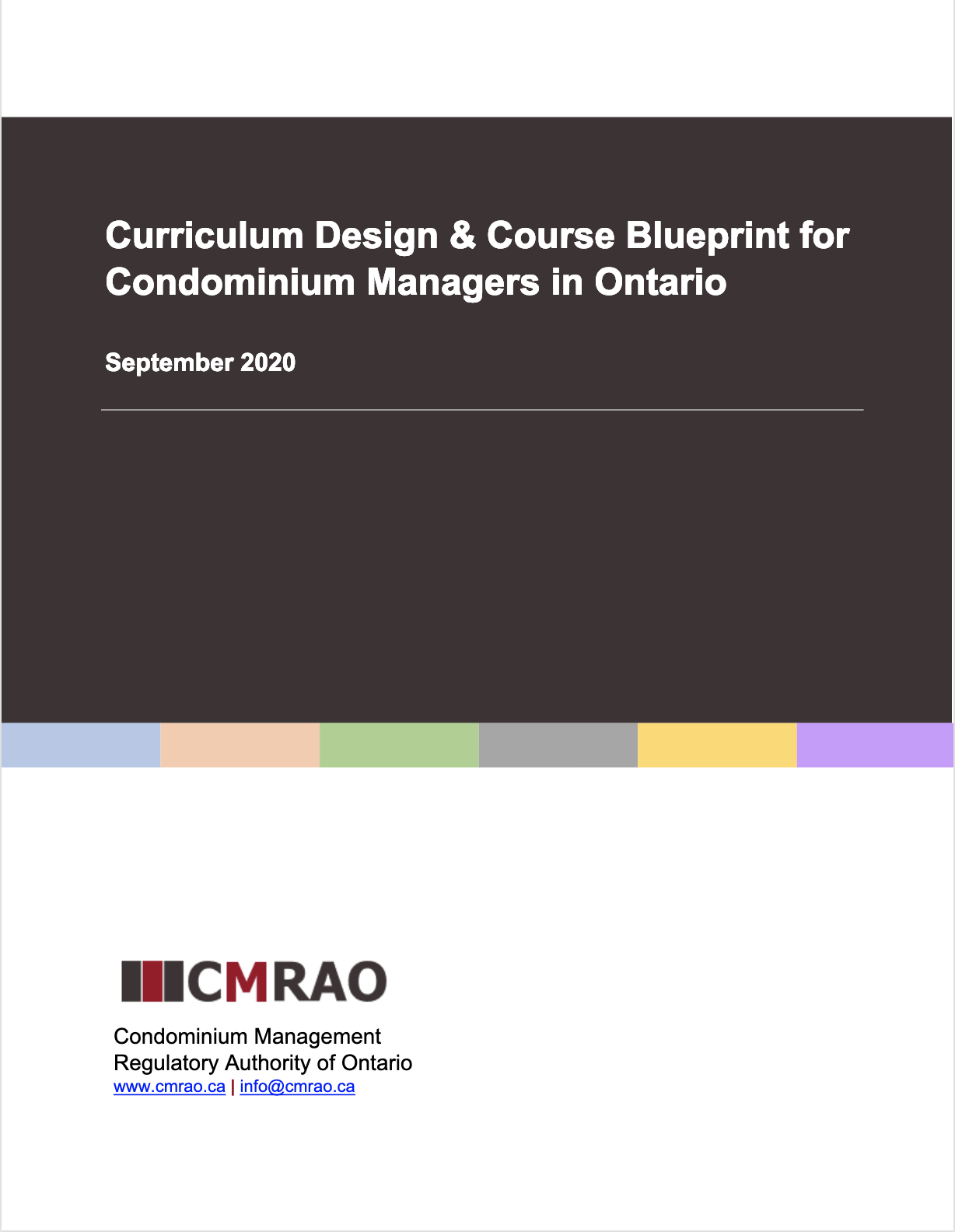Cover of the curriculum design and course blueprints