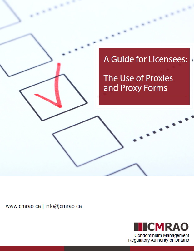 Cover of the use of proxies and proxy forms for licensees complete guide. 