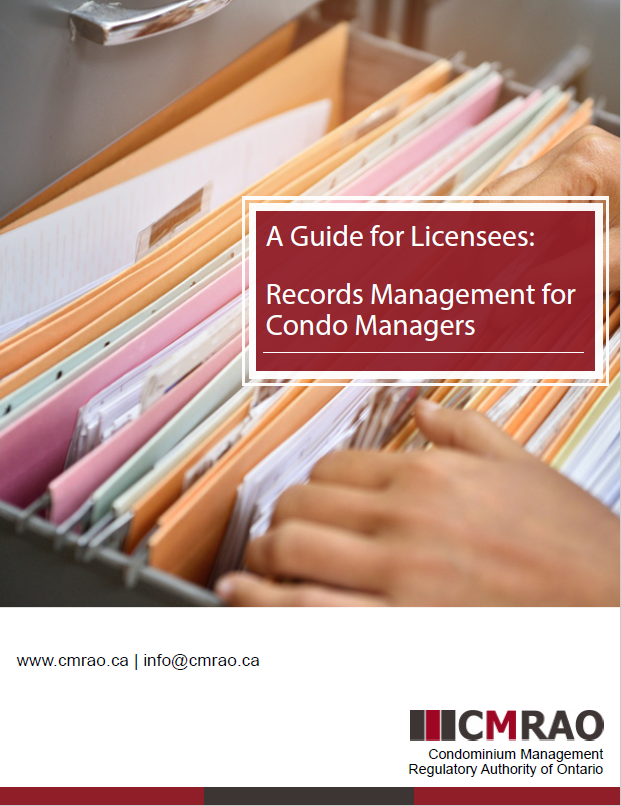 Cover of the Records management for licensees complete guide. 